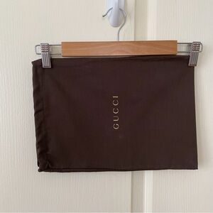 Authentic Gucci Small Size Dust Storage Bag in Dark Brown 9'' x 12.75'' G02